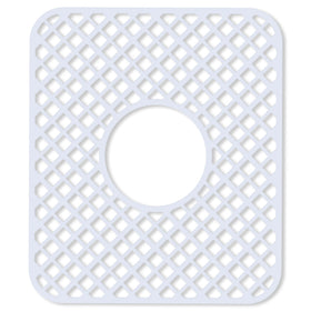 BEHOK silicone sink protector with trellis pattern protects stainless steel sinks while improving drainage.
