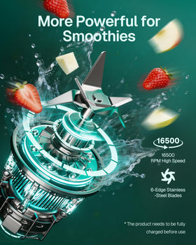 Behome blender blades and assembly for smooth blending of ice and frozen fruit.