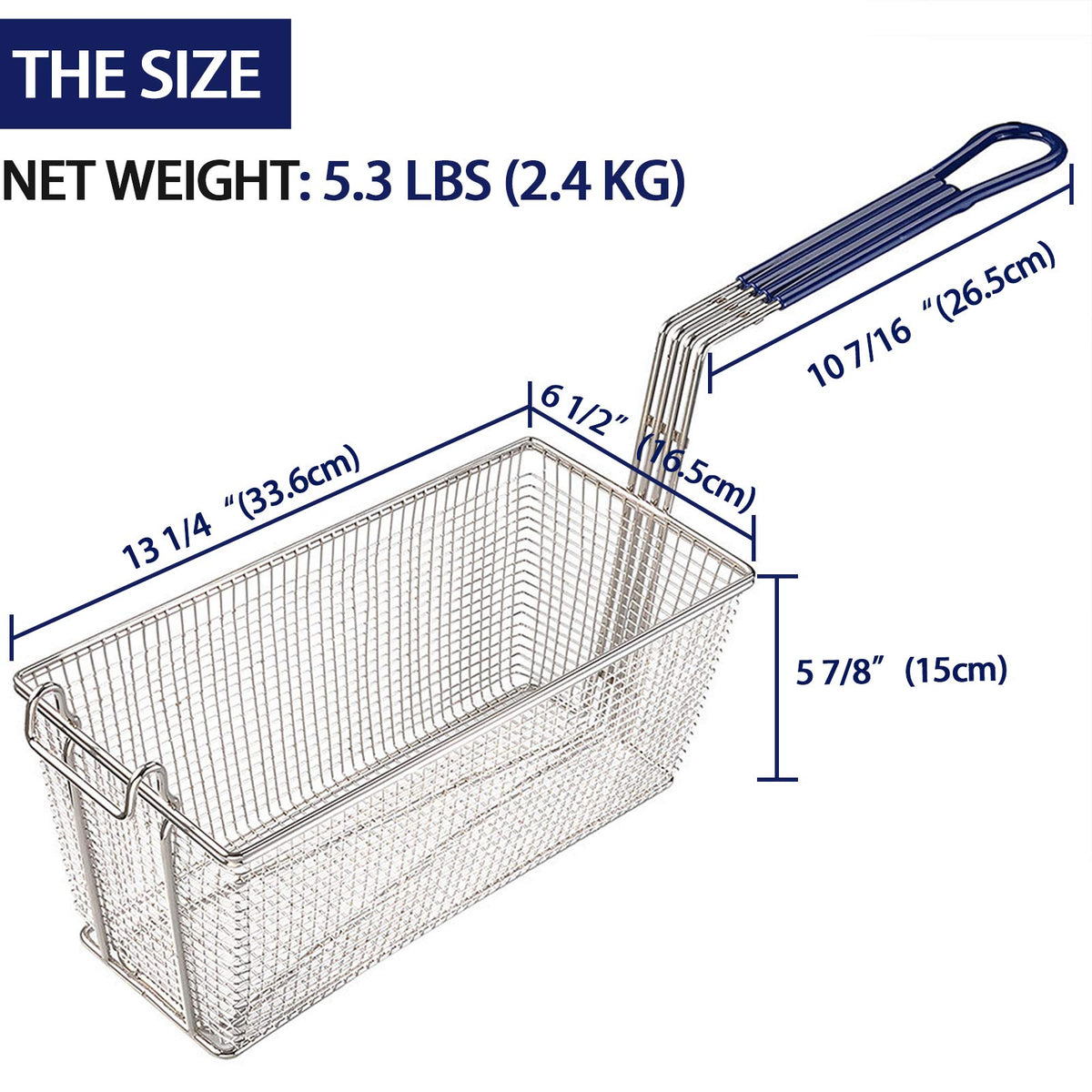 Bei Cheng deep fryer basket in nickel-plated iron for durable, rust-resistant use.