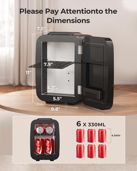 BEICHEN mini fridge interior with removable shelf for organized storage