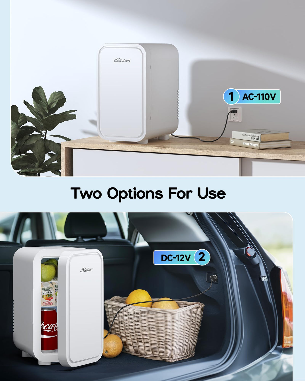 BEICHEN fridge operates quietly under 25 dB for bedrooms and offices.