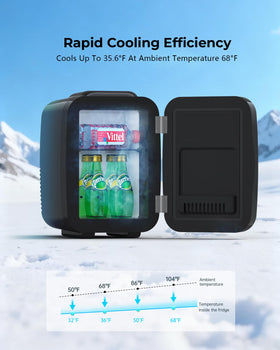 BEICHEN mini fridge operates quietly, suitable for bedrooms and offices