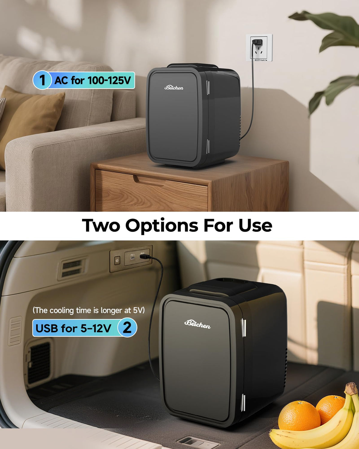 BEICHEN mini fridge thermoelectric system enables quiet, efficient cooling