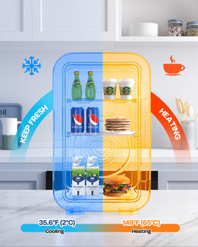 BEICHEN 6L fridge warms and cools to suit skincare, meals, or drinks.