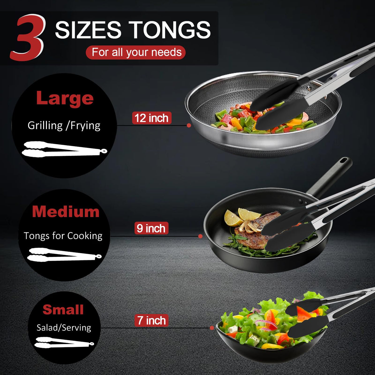 Beieverluck dishwasher-safe tongs simplify cleanup after cooking