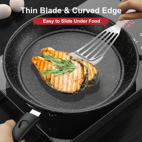 Beijiyi heat-resistant silicone handle spatula, comfy palm-fit grip