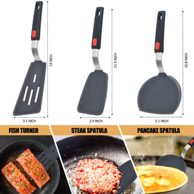 Beijiyi spatula easy-clean design, dishwasher-safe and hangs for storage