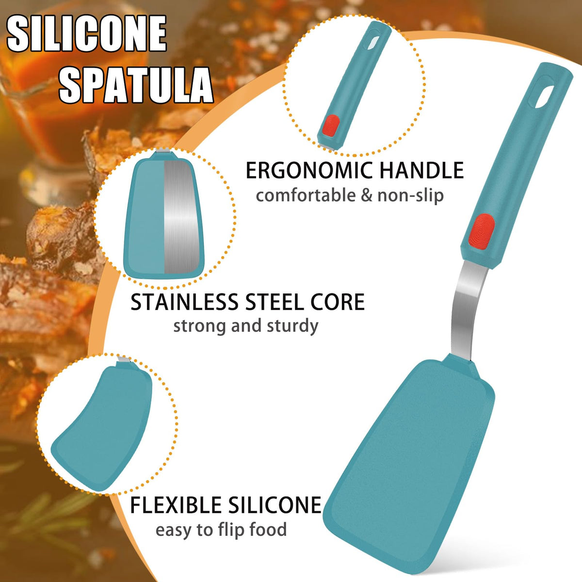 Beijiyi nonstick-safe spatulas are flexible yet strong for flipping