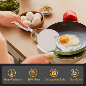 Beijiyi silicone spatula set 3 nonstick-safe design protects pans.
