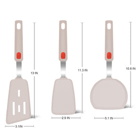 Beijiyi silicone spatula set 3 pancake turner for easy flipping.