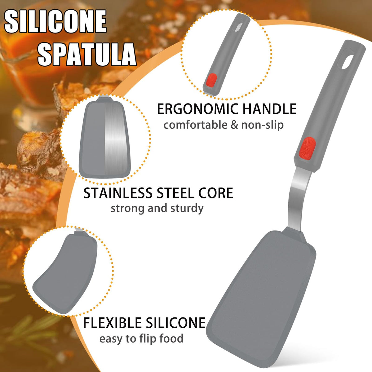 Beijiyi beveled-edge spatula aids smooth sliding under food