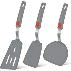 Beijiyi silicone spatula trio flipping eggs without scratching nonstick pans