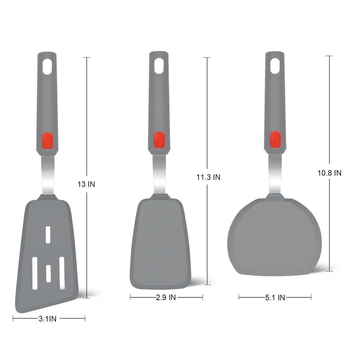 Beijiyi spatula trio lifting pancakes with gentle flexible edge