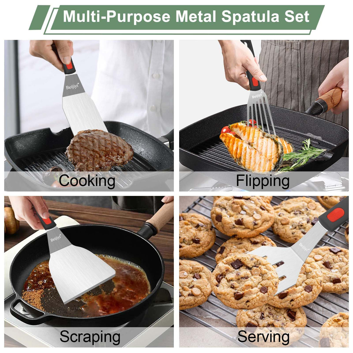 Beijiyi mini cookie spatula ideal for lifting cookies.