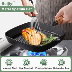 Beijiyi spatula set pancake flip, with thin beveled edge for delicate foods.