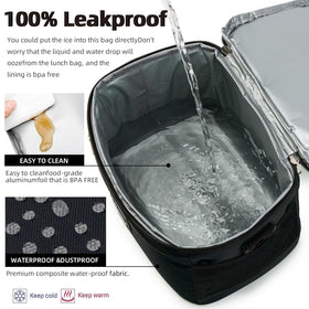 BEIMILY insulated interior with PEVA lining keeps food at temperature
