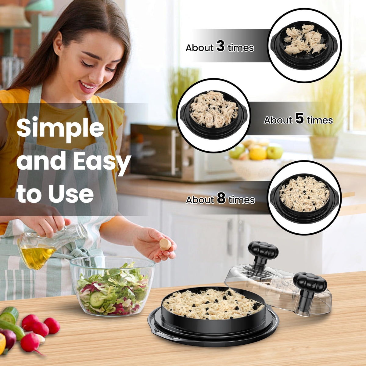 Beiyunee shredder with ergonomic handle for comfortable operation