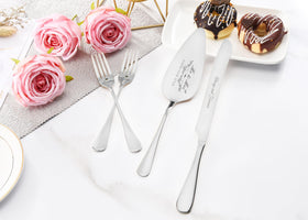 BEKESIN wedding forks labeled Groom and Bride for personalized ceremony details.