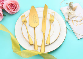 BEKESIN wedding forks engraved Groom and Bride for personalized moments
