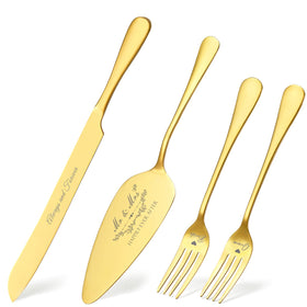 BEKESIN wedding knife with gold finish for elegant cake cutting at weddings