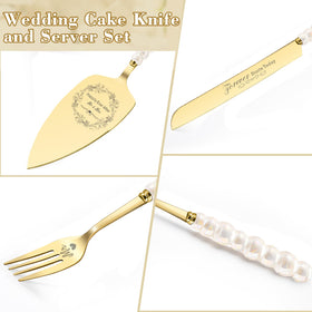 BEKESIN Happily Ever After Mr Mrs forks engraving adds coordinated detail