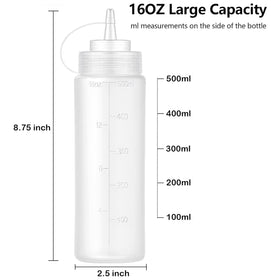 Bekith clear plastic bottles showing contents at a glance for precision