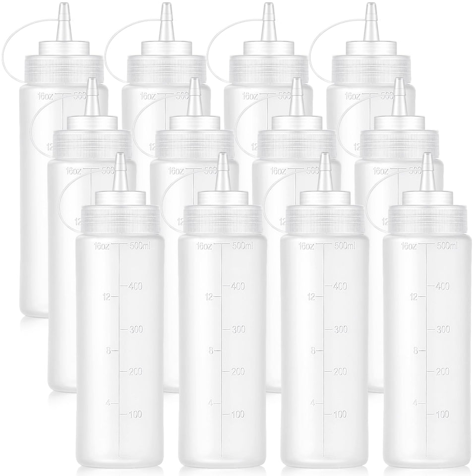 Bekith 12-pack 16 oz wide-mouth bottle cap closeup with leak-proof seal