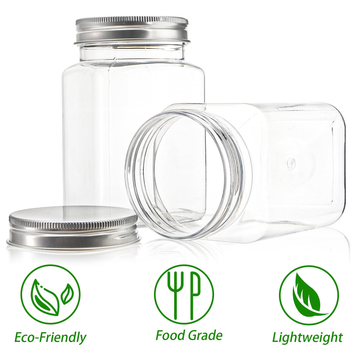 Bekith BPA-free durable plastic jar closeup highlights safe reusable design