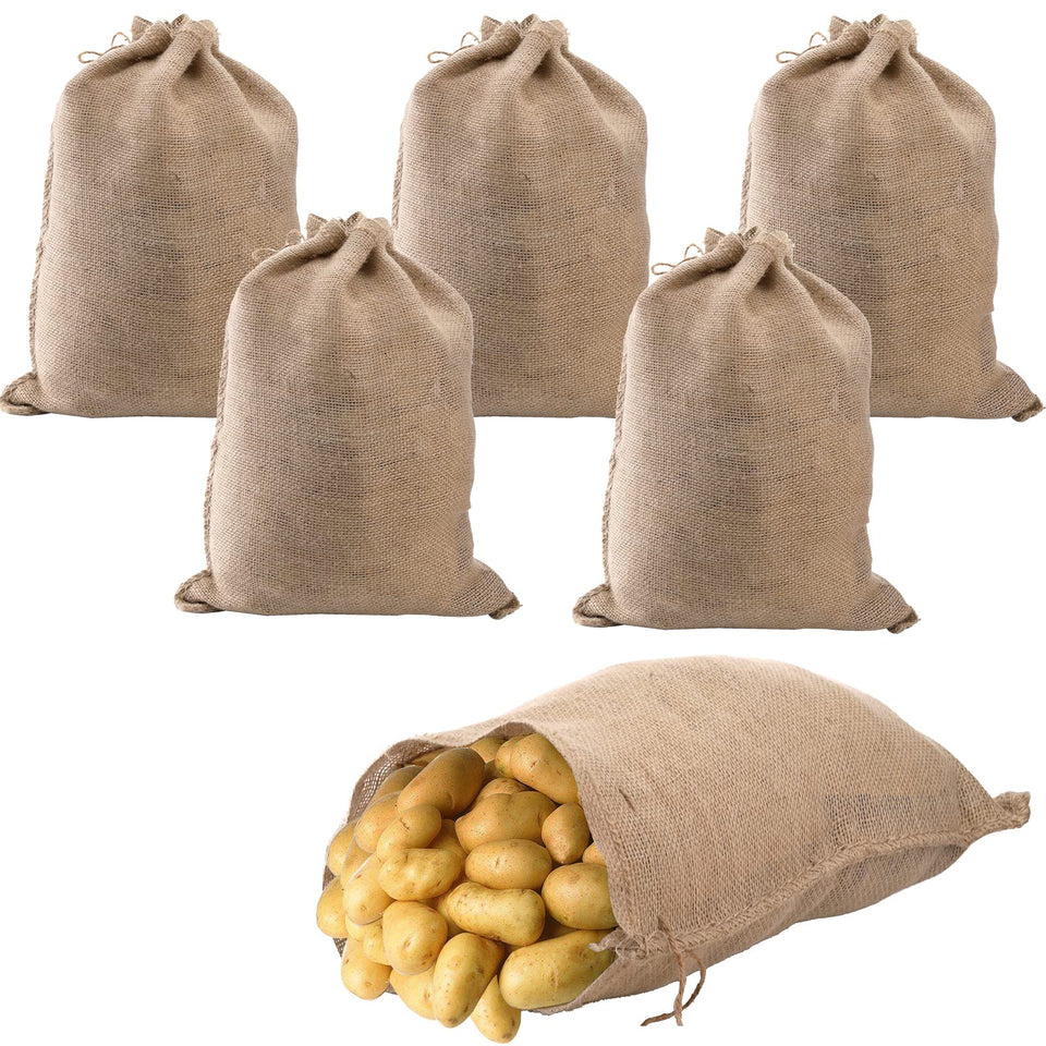 Bekith burlap bag 18x24 with drawstring closure for durable storage.
