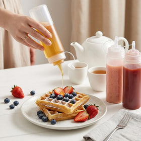 Bekith transparent bottles provide easy content checks during cooking and crafting