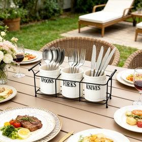 Bekith dishwasher-safe ceramic caddy designed for daily kitchen use.