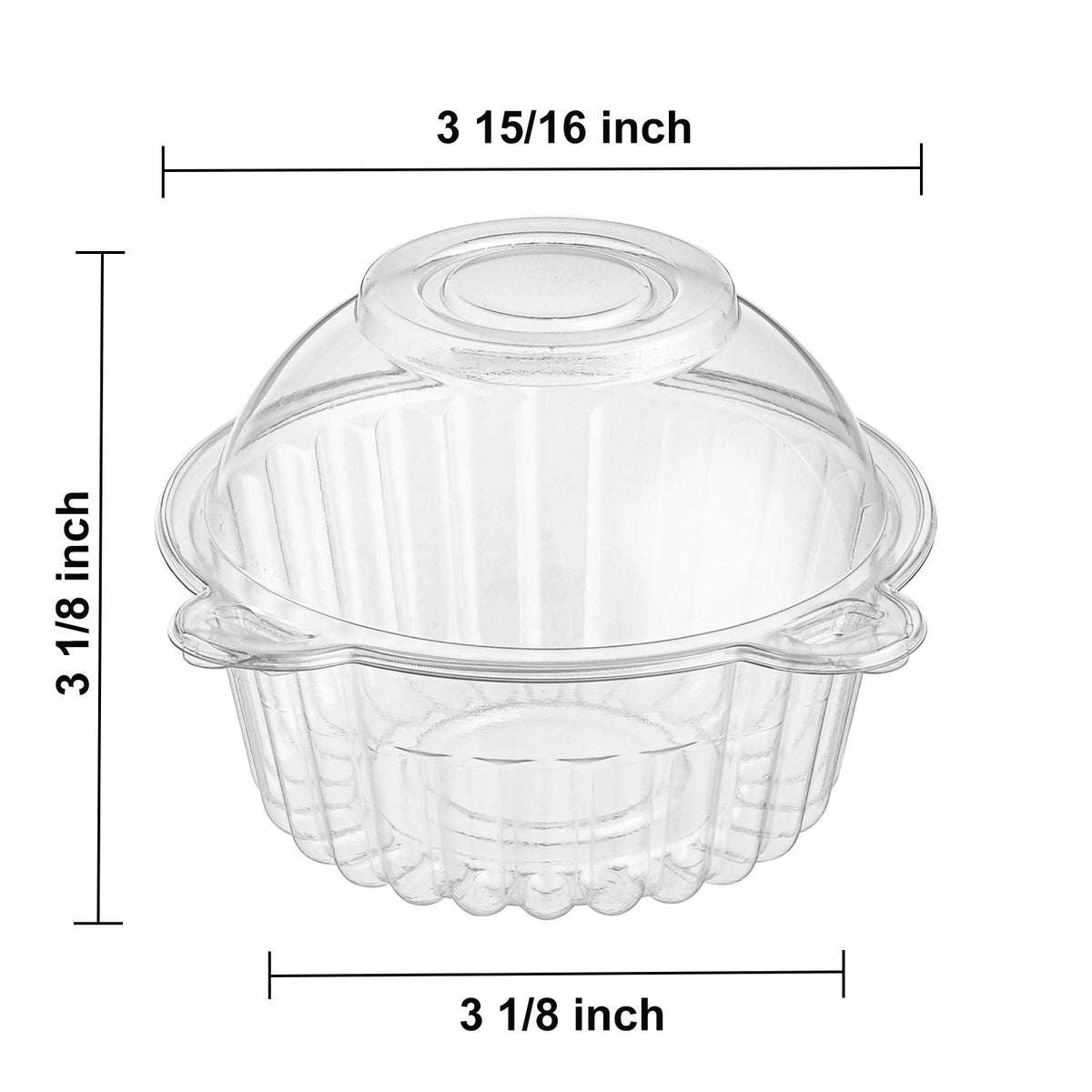 Bekith domed lid protects delicate icing during transport.
