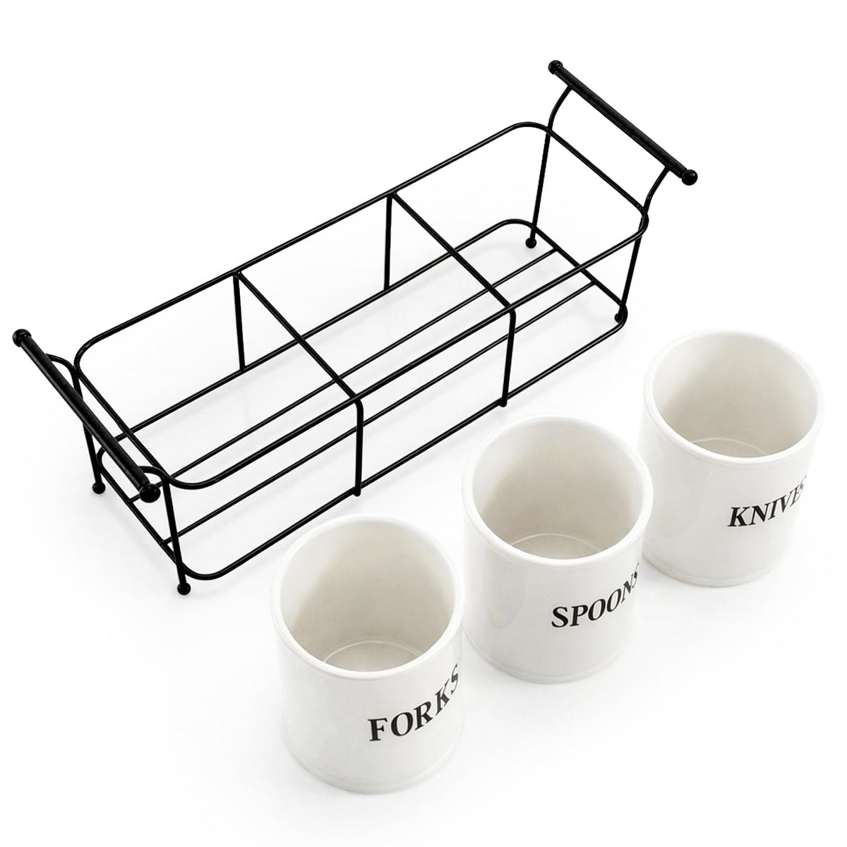 Bekith knife holder secures sharp utensils while serving guests.