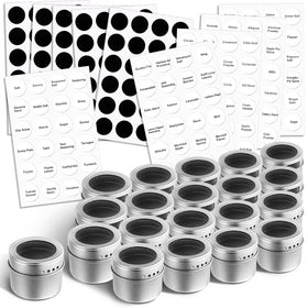 Bekith magnetic tins attached to a metal surface for organized storage