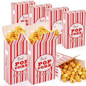 Bekith 100-pack popcorn boxes close-top design, ready for movie night serving.