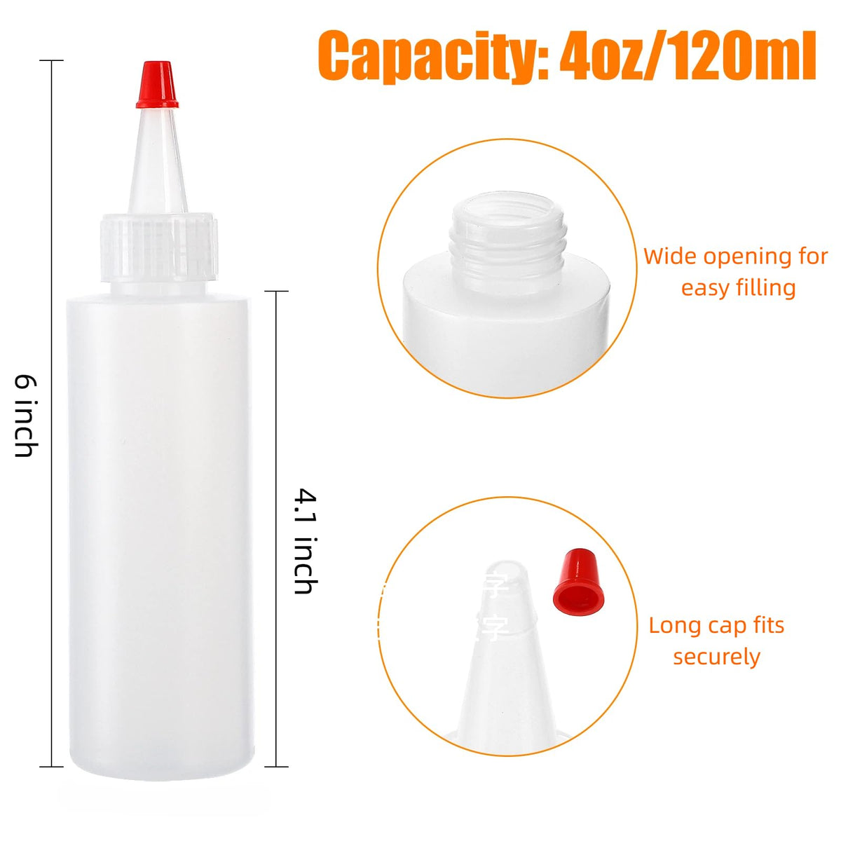 Bekith close-up of red tip cap for precise dispensing