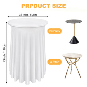 Bekith skirted hem round tablecloth showing elegant drape for weddings