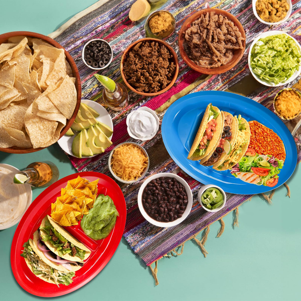 Bekith taco bar setup ideal for parties and gatherings.