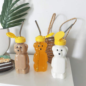 Bekith transparent bottles showcase honey color nicely.