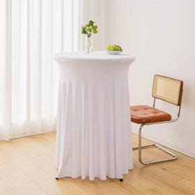 Bekith white wedding party tablecloth enhancing centerpiece backdrop