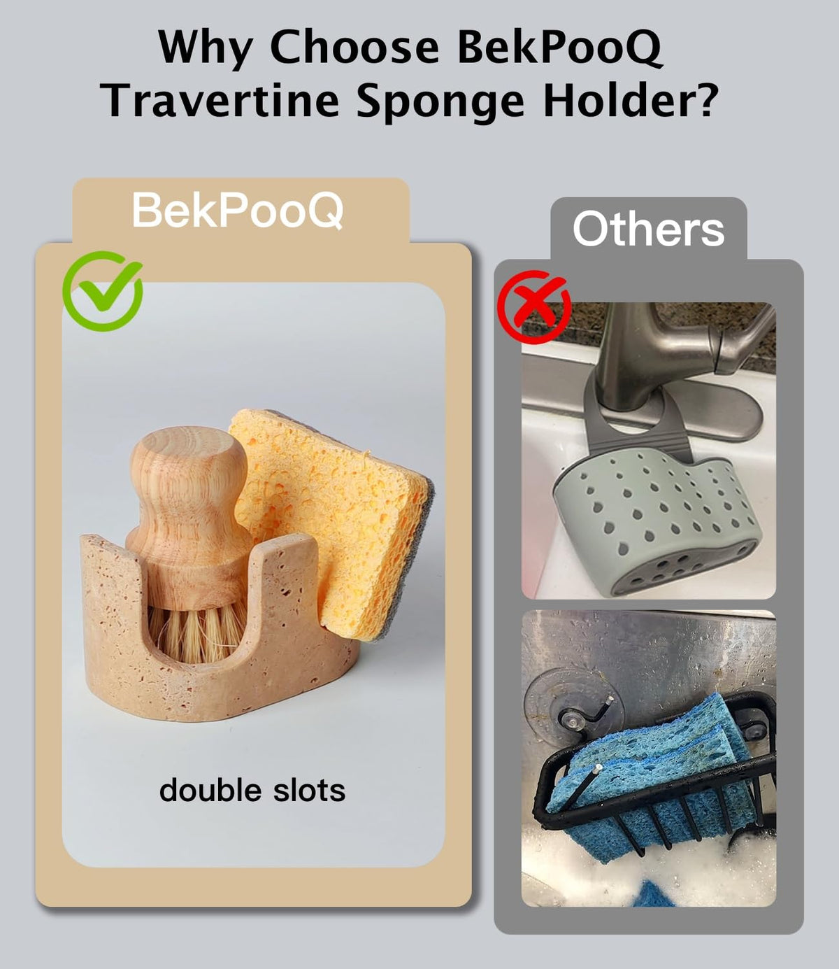 BekPooQ durable travertine material resists stains and odors