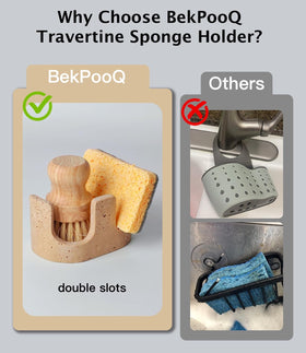 BekPooQ durable travertine material resists stains and odors