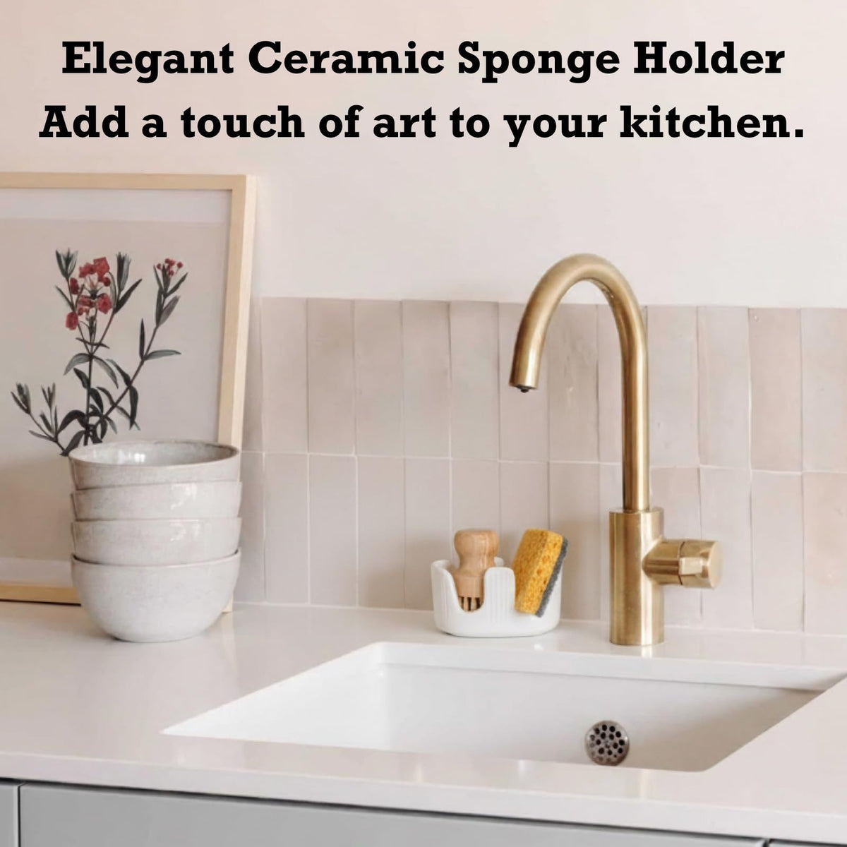 BekPooQ lightweight ceramic adds minimal visual clutter to the sink area.