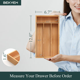 BEKVEM cutlery tray with grooved dividers for organized utensil separation