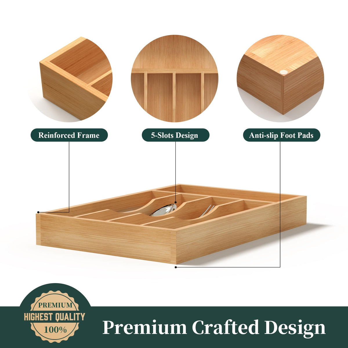 BEKVEM durable moso bamboo construction for long-lasting use
