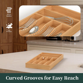 BEKVEM utensil holder in bamboo, ideal for a tidy kitchen or desk supplies