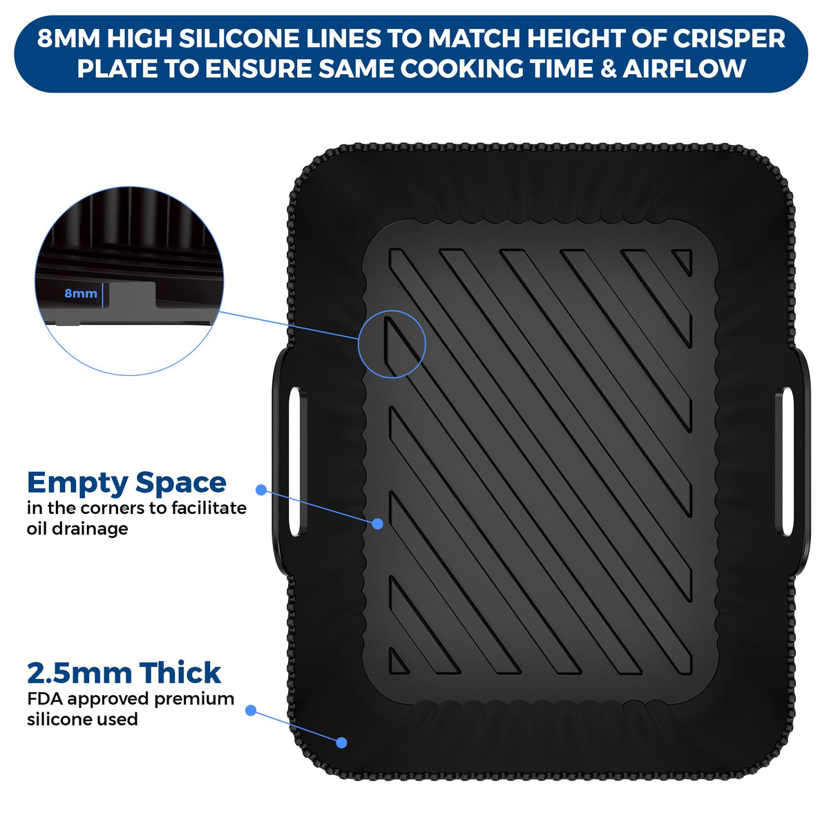 Belfort Etech liner base detail with 0.3 inch lines improves airflow