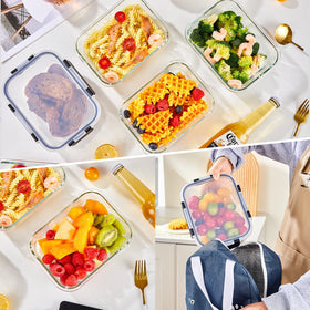 Belgol dishwasher-safe glass containers with crisp lids for easy cleanup.