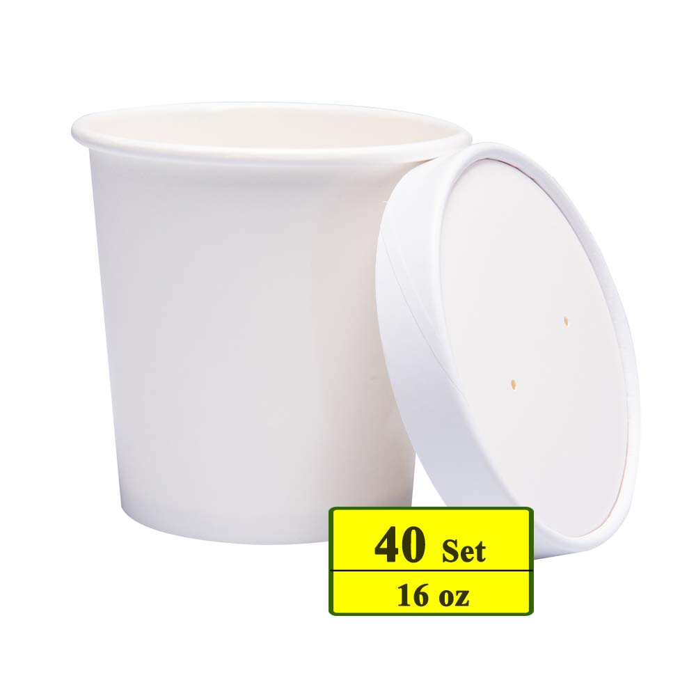 Belinlen ice cream cups with white lids ideal for gifts
