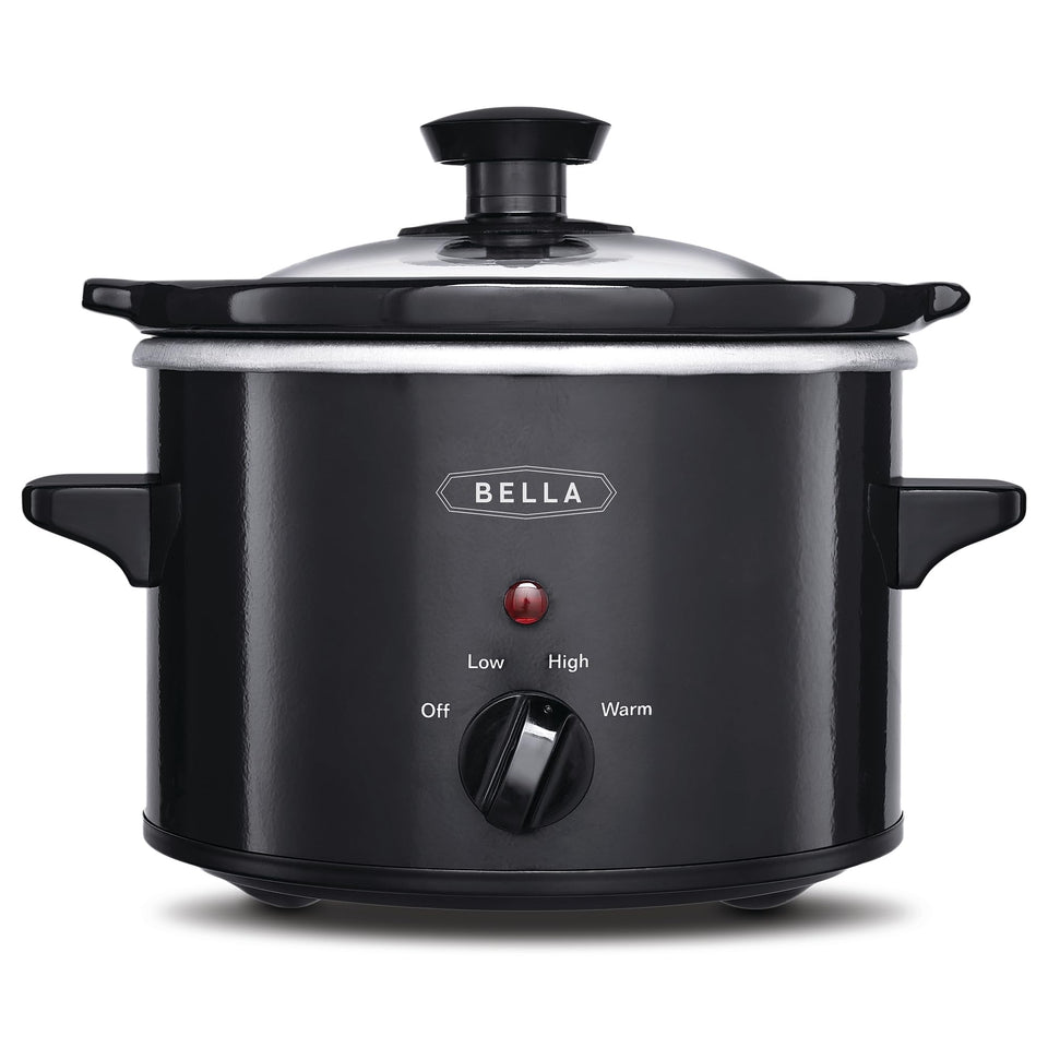 BELLA 1.5 Qt slow cooker compact design for solo meals
